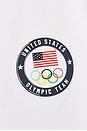 view 7 of 7 Winter Olympics Zip Up Sweatshirt in Ceramic White Multi