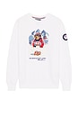 view 5 of 6 Winter Olympics Seasonal Bear Crewneck in White