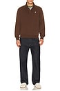 view 3 of 5 Long Sleeve Double Knit Tech Snap Mocknock Pullover in Branch Brown