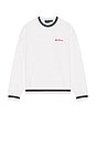view 4 of 5 Bar Stripe Polo Tennis Pullover in White