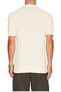 view 2 of 5 Short Sleeve Cotton Cable Knit Polo Sweater in Andover Cream