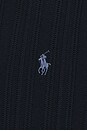 view 6 of 5 CUELLO SHORT SLEEVE COTTON RIB STITCH POLO SWEATER WITH JOHNNY in Hunter Navy