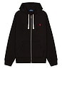 view 1 of 5 Fleece Full-Zip Hoodie in Polo Black