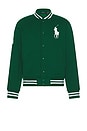 view 1 of 5 Big Pony Baseball Jacket in Tennis Green