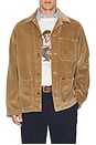view 1 of 5 Wale Corduroy Barton Overshirt in Montana Khaki
