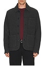 view 1 of 4 Brushed Double Knit Chore Jacket in Dark Charcoal Heather