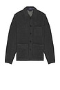 view 3 of 4 Brushed Double Knit Chore Jacket in Dark Charcoal Heather