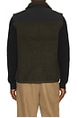 view 2 of 5 Bonded Hi-Pile Full Zip Hybrid Vest in Olive & Black