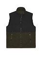 view 4 of 5 Bonded Hi-Pile Full Zip Hybrid Vest in Olive & Black