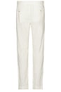 view 2 of 5 Bedford Cotton Linen Maritime Straight Pant in Deckwash White