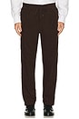 view 3 of 5 Garment Dyed Corduroy Prepster Pleated Pant in Dark Brown