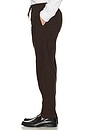 view 4 of 5 Garment Dyed Corduroy Prepster Pleated Pant in Dark Brown