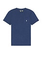 view 1 of 5 Crewneck Pocket T-shirt in Derby Blue Heather