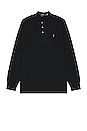 view 1 of 5 Pima Long Sleeve Polo in Polo Black