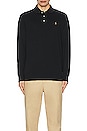 view 4 of 5 Pima Long Sleeve Polo in Polo Black