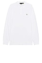 view 1 of 5 Pima Long Sleeve Polo in White