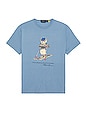 view 1 of 4 Ski Bear Tee in Channel Blue