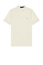 view 1 of 5 Mesh Short Sleeve Polo in Parchment Cream