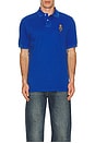 view 4 of 5 Short Sleeve Mesh Novelty Bear Polo Saltwash in Iris Blue