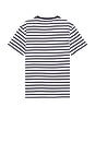 view 2 of 5 Short Sleeve Classic Stripe T-Shirt in White & Newport Navy