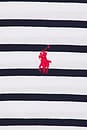 view 3 of 5 Short Sleeve Classic Stripe T-Shirt in White & Newport Navy