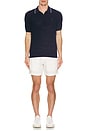 view 5 of 5 Short Sleeve Johnny Collar Sweater in Bright Navy