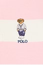 view 3 of 5 Heritage Icon Bear Rugby Shirt in Pink & White