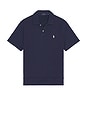 view 1 of 5 Short Sleeve Loopback Terry Polo Sweatshirt in Cruise Navy
