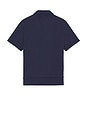 view 2 of 5 Short Sleeve Loopback Terry Polo Sweatshirt in Cruise Navy