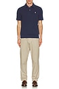 view 5 of 5 Short Sleeve Loopback Terry Polo Sweatshirt in Cruise Navy