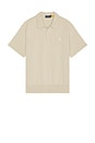 view 1 of 5 Short Sleeve Loopback Terry Polo Sweatshirt in Stonewear Grey