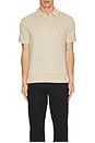 view 4 of 5 Short Sleeve Loopback Terry Polo Sweatshirt in Stonewear Grey