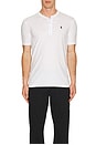 view 4 of 5 Short Sleeve Slub Jersey Henley T-Shirt in White
