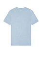 view 2 of 5 Short Sleeve Slub Jersey Henley T-Shirt in Chambray Blue