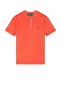 view 1 of 5 Short Sleeve Slub Jersey Henley T-Shirt in Spring Red