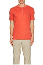 view 4 of 5 Short Sleeve Slub Jersey Henley T-Shirt in Spring Red