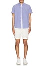 view 5 of 5 Seersucker Pocket Sport Shirt in Blue & White