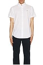 view 4 of 5 Short Sleeve Chambray Sport Shirt in White