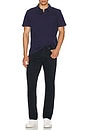 view 5 of 5 Short Sleeve Johnny Collar Polo in Newport Navy