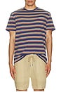 view 3 of 4 Stripe Crewneck T-Shirt in New Classic Navy Multi