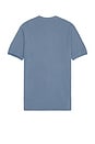 view 2 of 5 Short Sleeve Featherweight Mesh Henley in Capri Blue