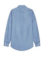 view 2 of 5 Long Sleeve Garment Dyed Oxford Sport Shirt in Bastille Blue