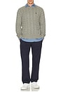 view 5 of 5 Long Sleeve Garment Dyed Oxford Sport Shirt in Bastille Blue