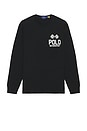 view 1 of 4 Long Sleeve Motorsport Graphic T-Shirt in Polo Black