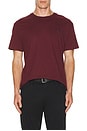 view 4 of 5 Short Sleeve Crewneck T-Shirt in Wine Heather