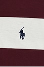 view 3 of 5 Long Sleeve Iconic Rugby Polo in Wine & Trophy Cream