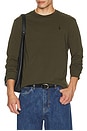 view 4 of 5 Long Sleeve Crewneck T-Shirt in Olive
