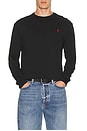 view 1 of 5 Long Sleeve Crewneck T-Shirt in Polo Black