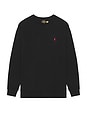 view 3 of 5 Long Sleeve Crewneck T-Shirt in Polo Black