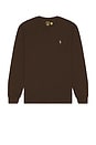 view 1 of 5 Long Sleeve Crewneck T-Shirt in Nutmeg Brown